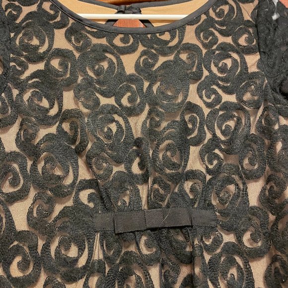 Uncle Frank Black Lace Dress SZ S - Picture 3 of 5